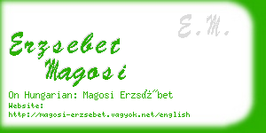 erzsebet magosi business card